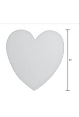 Floracraft STYROFOAM HEART 8" X1.5" - WHITE
