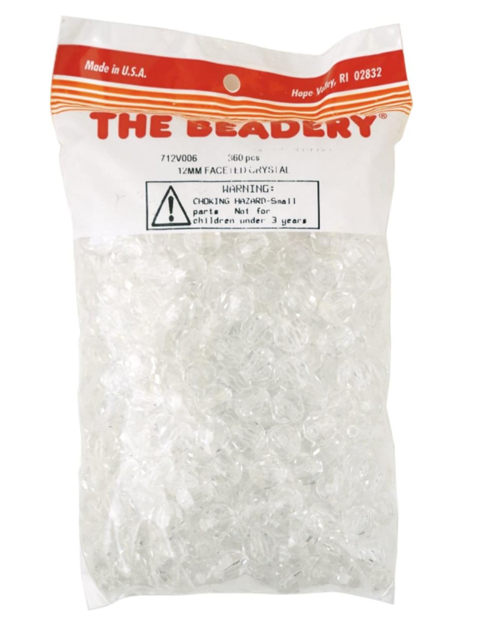 Beadery FACETED BEADS: 12MM CLEAR 360 PACK