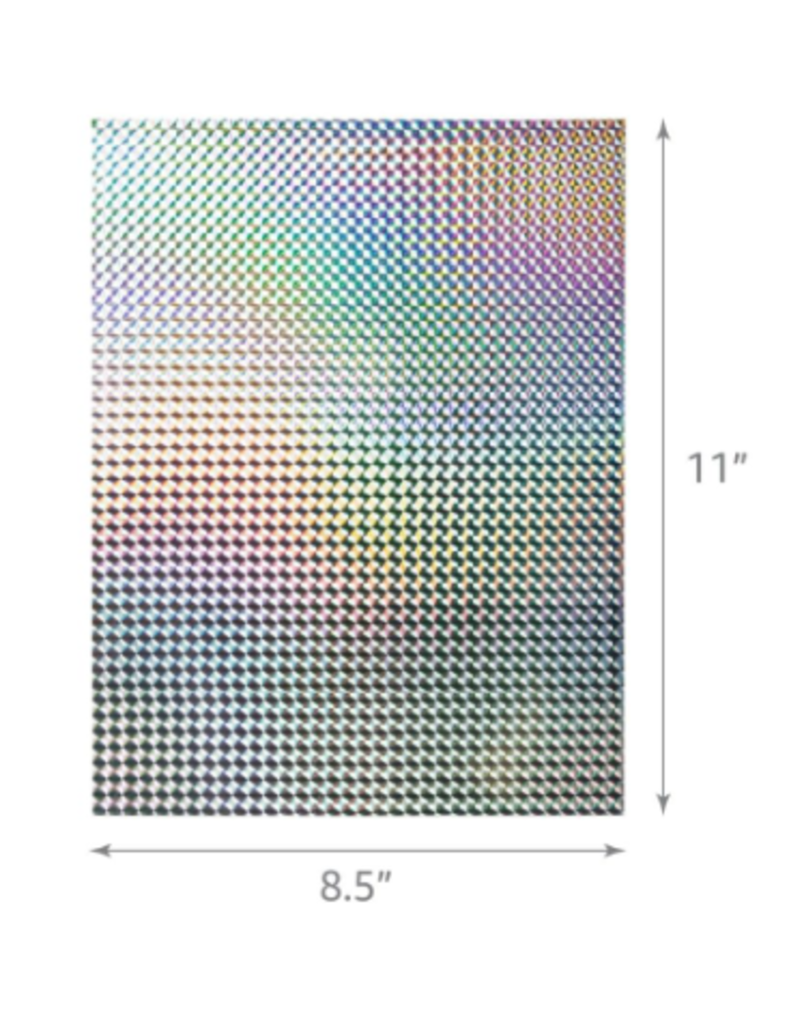 HYGLOSS HOLO BOARD:  8½x11  MOSAIC SILVER