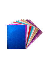 HYGLOSS Metallic Embossed Paper : 8.5"x11" ASSORTED COLORS  12 PACK