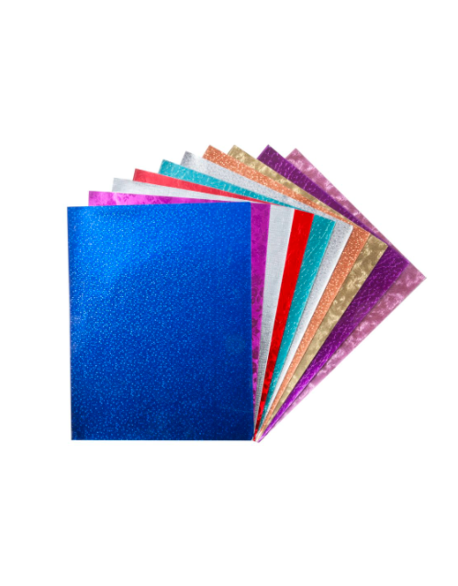 HYGLOSS Metallic Embossed Paper : 8.5"x11" ASSORTED COLORS  12 PACK