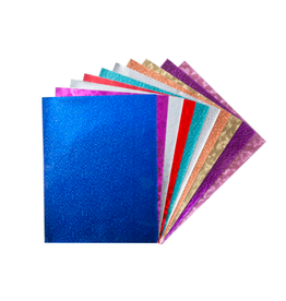 HYGLOSS Metallic Embossed Paper : 8.5"x11" ASSORTED COLORS  12 PACK