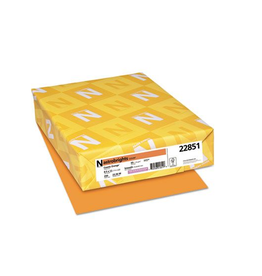 CARDSTOCK ASTROBRIGHT: 65LB  8½''x11''  COSMIC ORANGE  250 Sheets