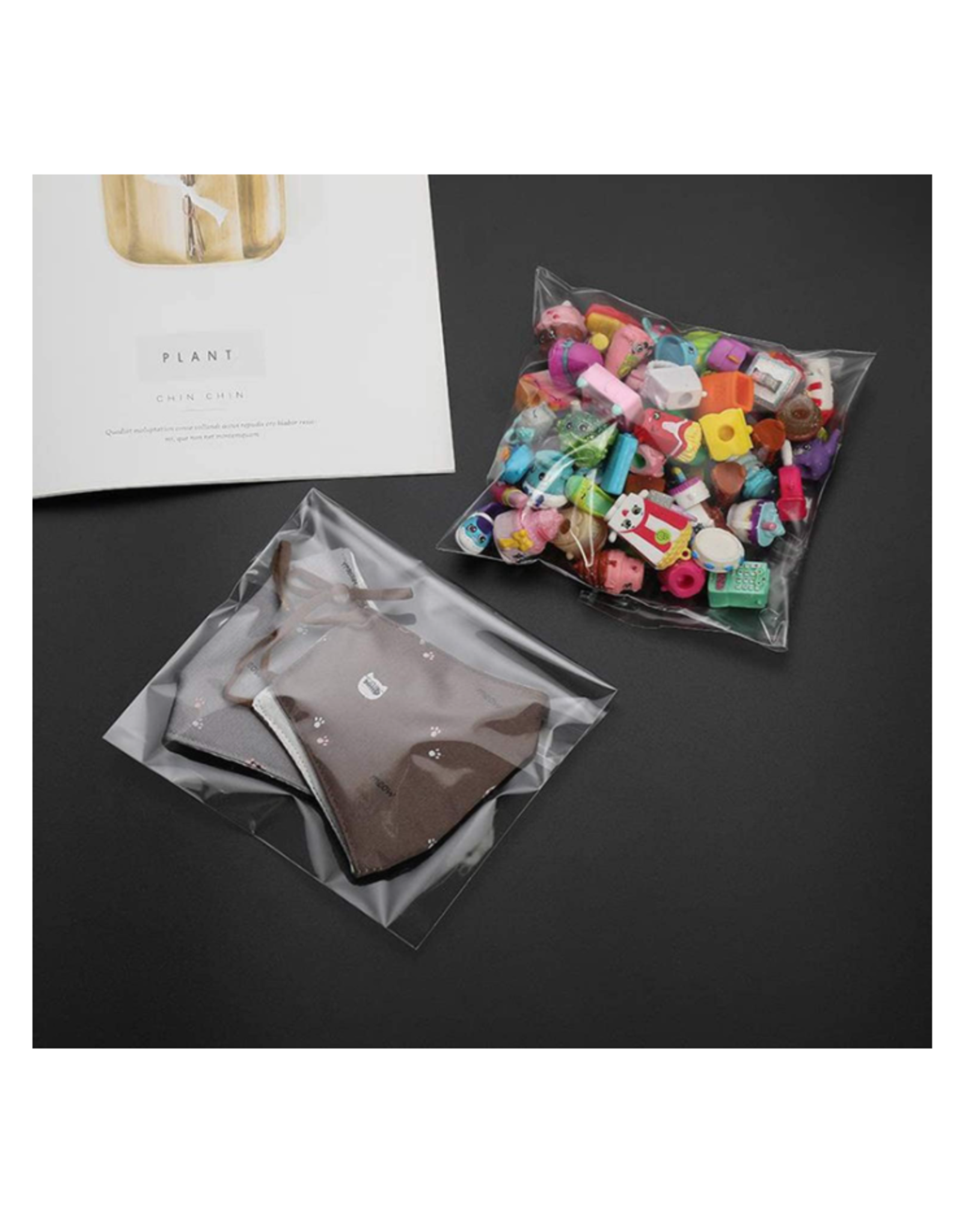 SELF SEALING FLAT CELLOPHANE BAG 5"x7"  200 PACK