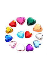 Heart Rhinestone Assorted Color 8mm 200 pc