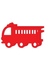 CUT-OUTS: LARGE FIRE TRUCK 31pc