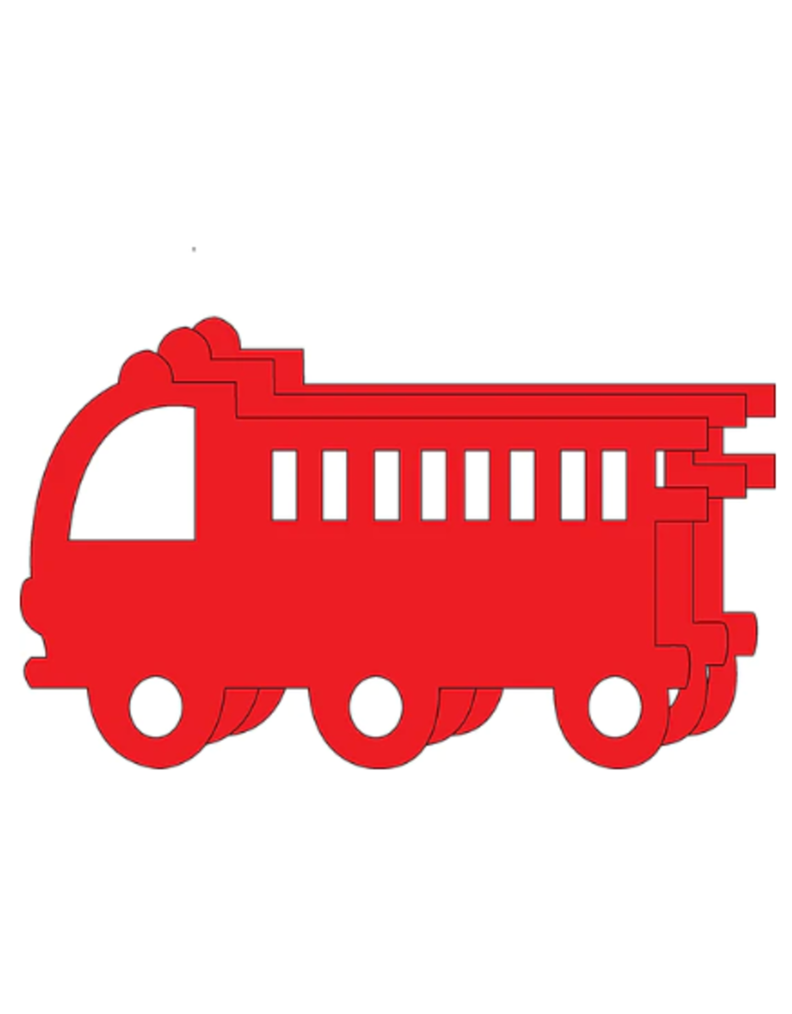 CUT-OUTS: LARGE FIRE TRUCK 31pc