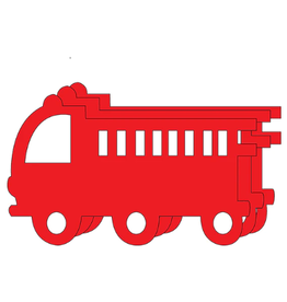 CUT-OUTS: LARGE FIRE TRUCK 31pc