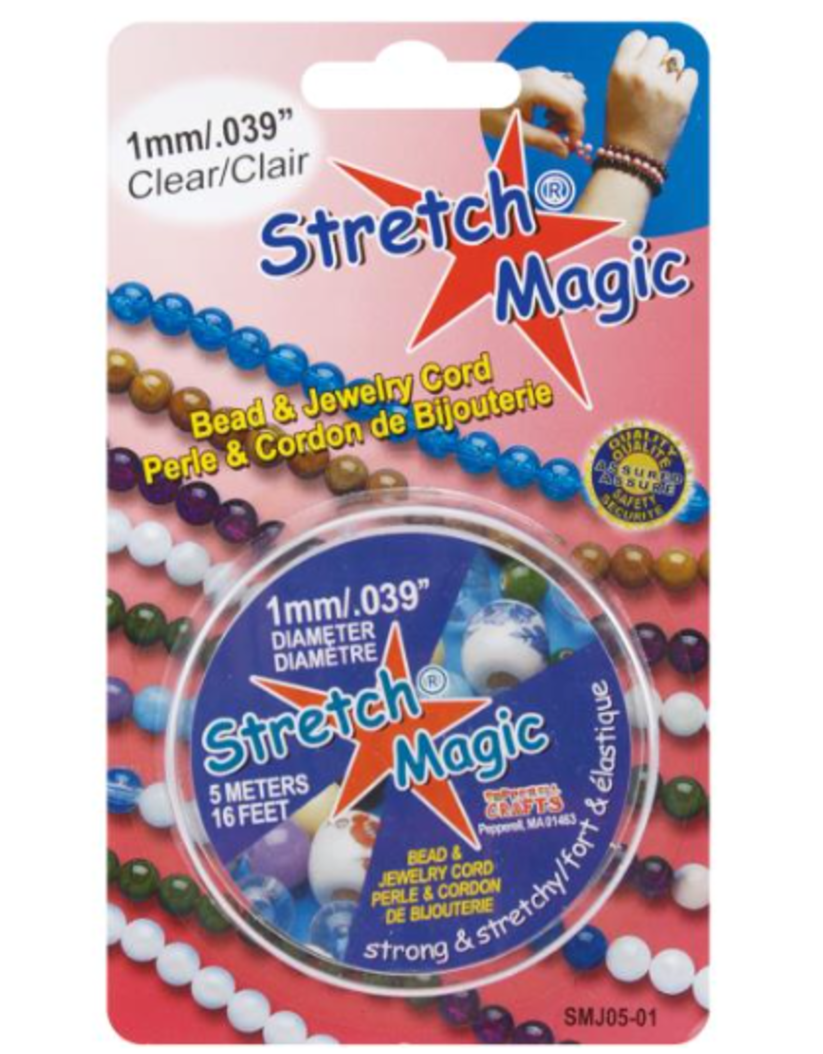 STRETCH MAGIC: BEAD CORD 1.0MM CLEAR X 16.4'