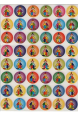 STICKER: PURIM CLOWN DOTS 10 SHEET