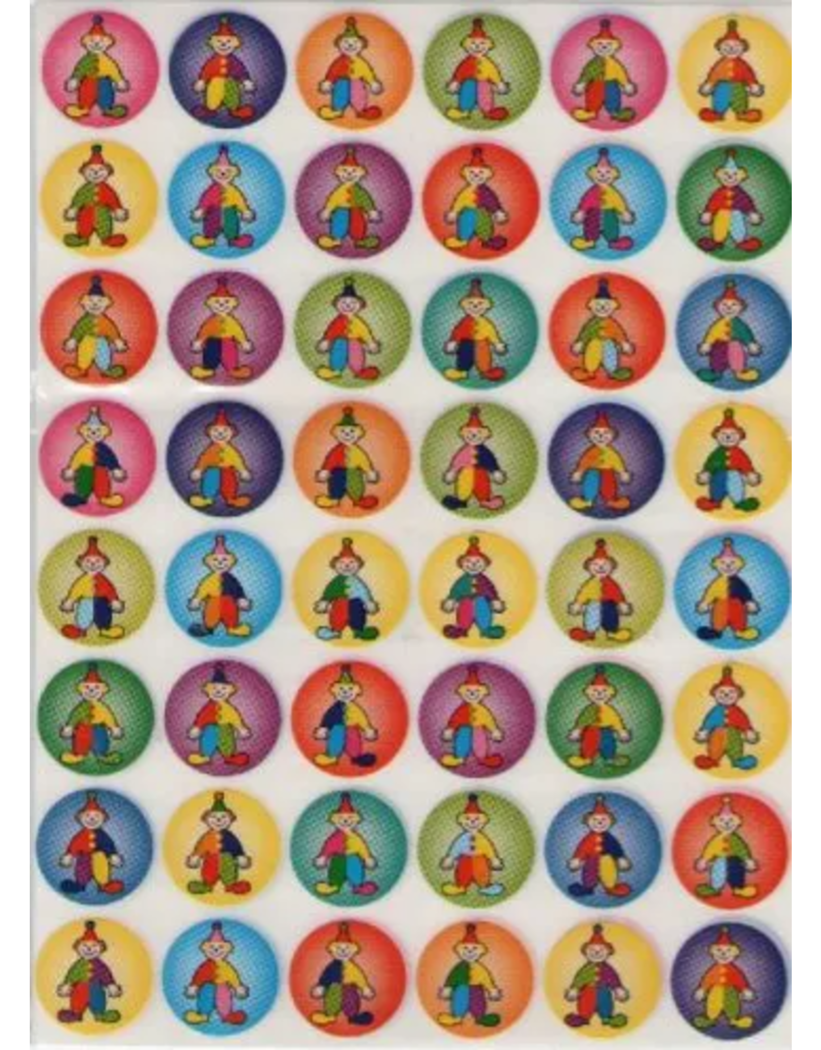 STICKER: PURIM CLOWN DOTS 10 SHEET