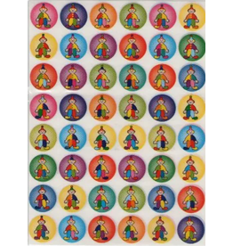 STICKER: PURIM CLOWN DOTS 10 SHEET