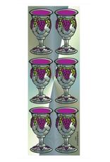 incento magic STICKERS: GRAPE DESIGN BECHER - 6 SHEETS