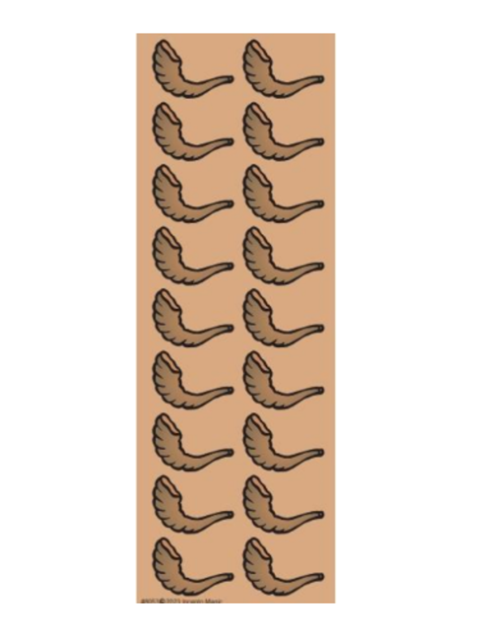 incento magic STICKERS:  SHOFAR 1.5" - 6 SHEETS
