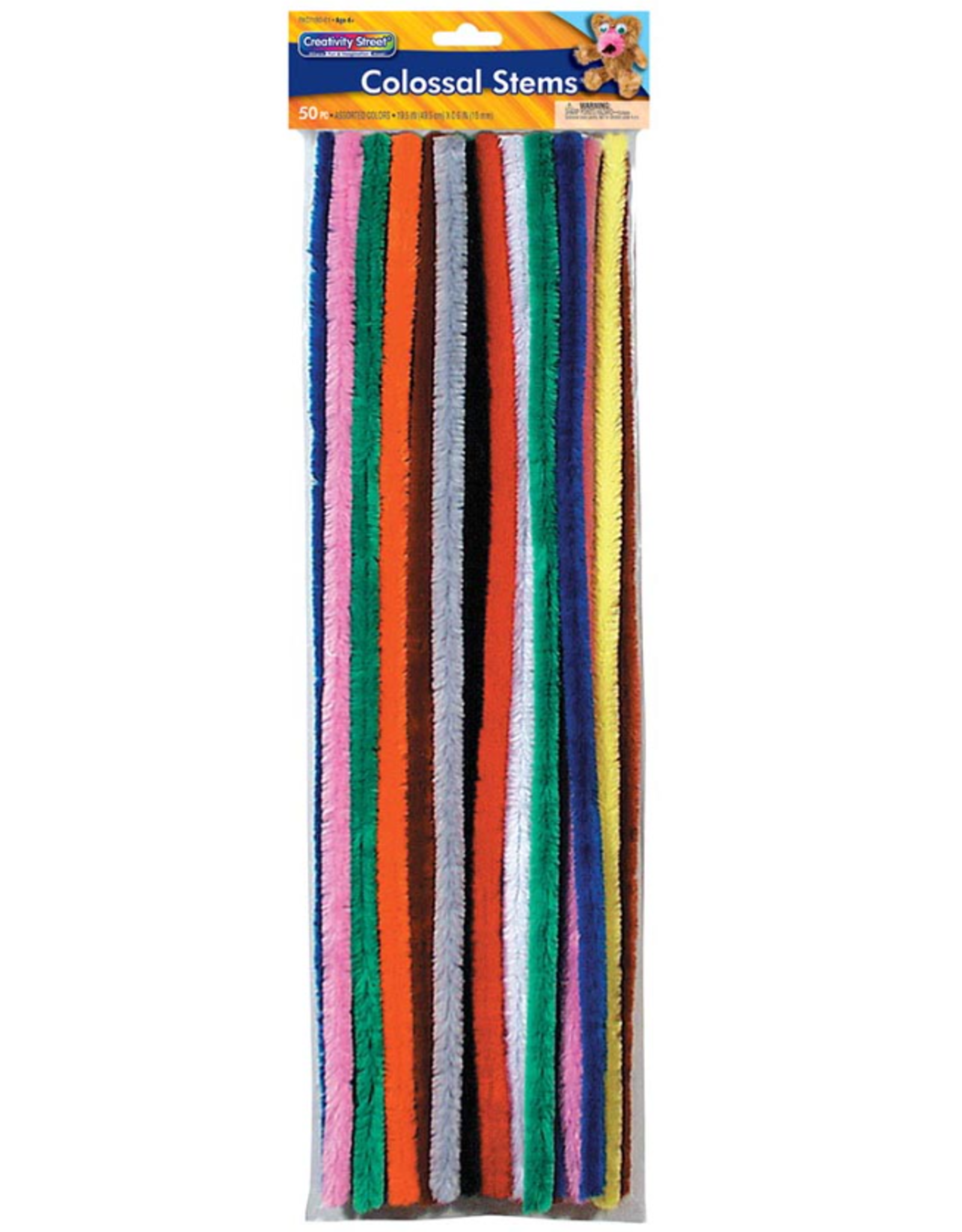 PIPE CLEANERS: COLOSSAL  15MM X 19.5" - ASSORTED COLORS  50 PACK