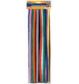 PIPE CLEANERS: COLOSSAL  15MM X 19.5" - ASSORTED COLORS  50 PACK