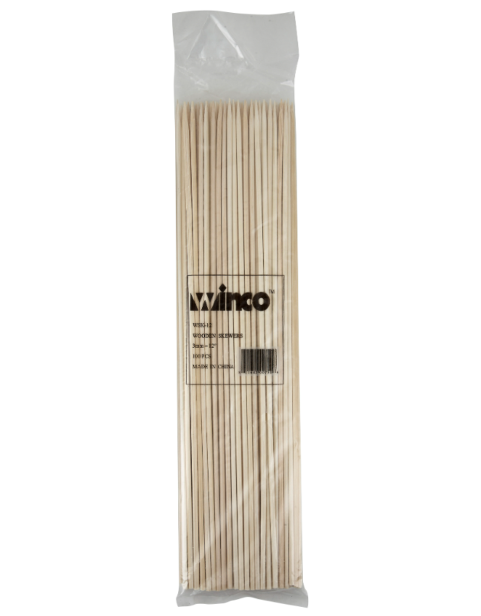 SKEWERS: BAMBOO, 12" 100  PACK