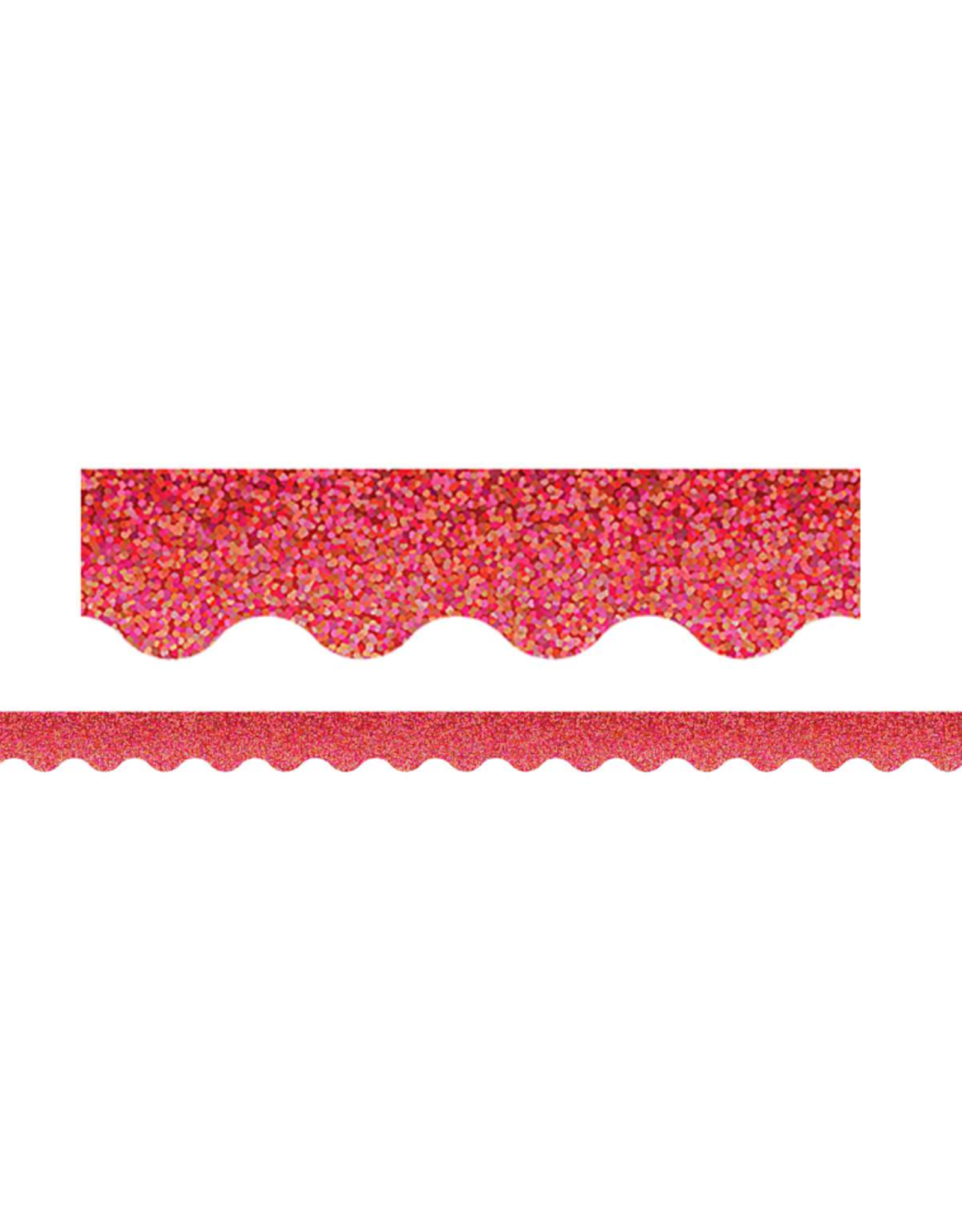 TCR SCALLOPED BORDER SPARKLE  RED  - 2 3/16"X35'
