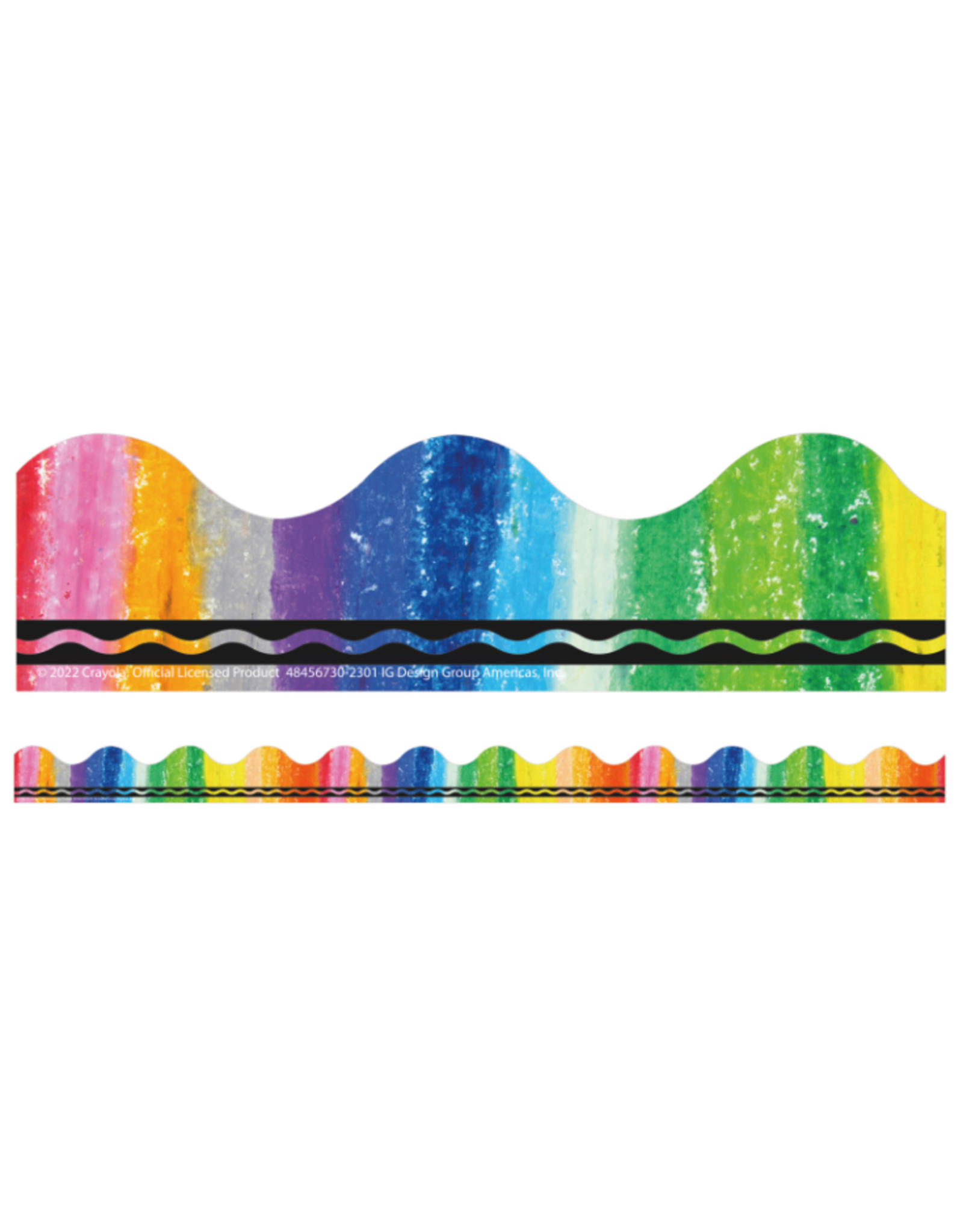 SCALLOPED BORDER CRAYOLA RAINBOW  - 2 3/4"X37'