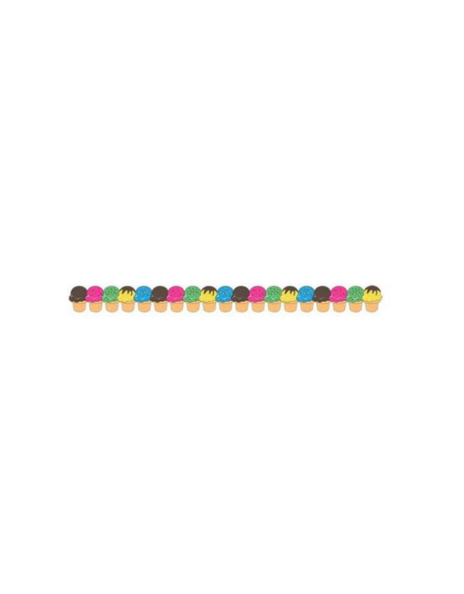 BORDER  -  ICE CREAM CONES  DIE-CUT  - 3"x36'