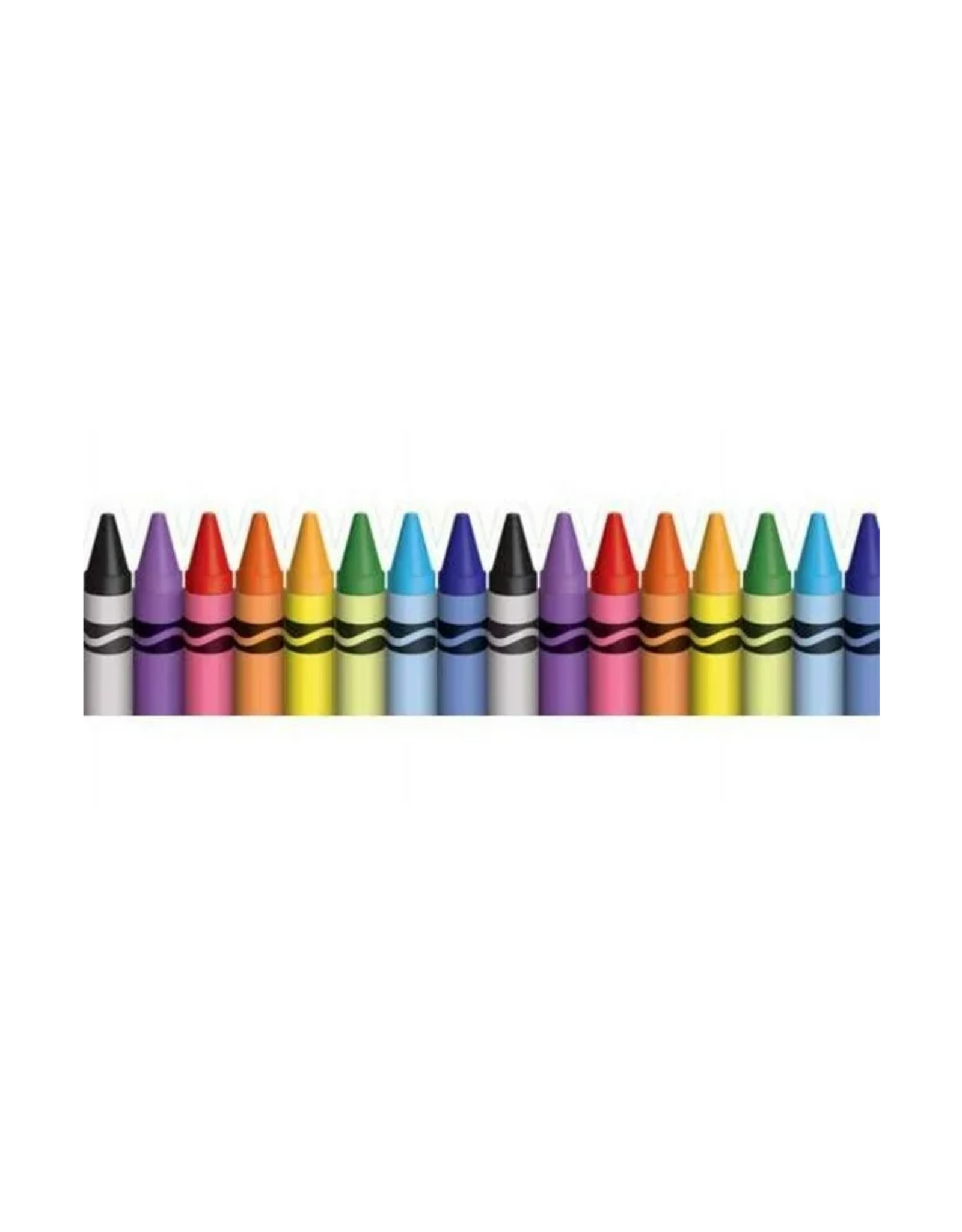 EXTRA WIDE SCALLOPED BORDER CRAYOLA CRAYONS 3 1/4'X37'
