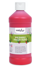 WASHABLE FINGER PAINT: RED 16OZ