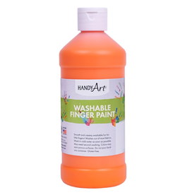 Handy Art WASHABLE FINGER PAINT: ORANGE 16OZ