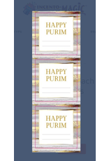 PURIM LABEL GOLD MARBLE BORDER 18PC