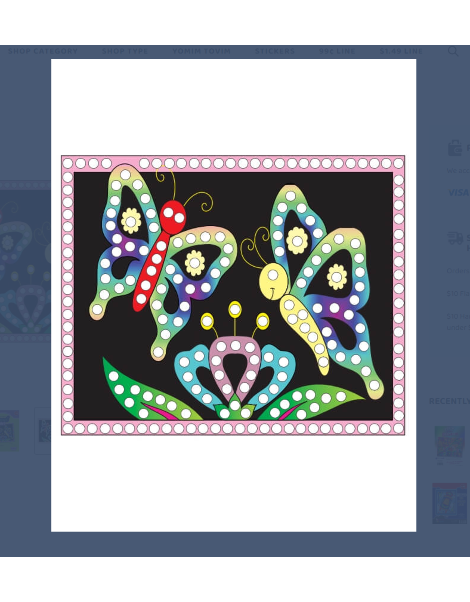 incento magic JEWEL ART: BUTTERFLIES 6.5"X8"