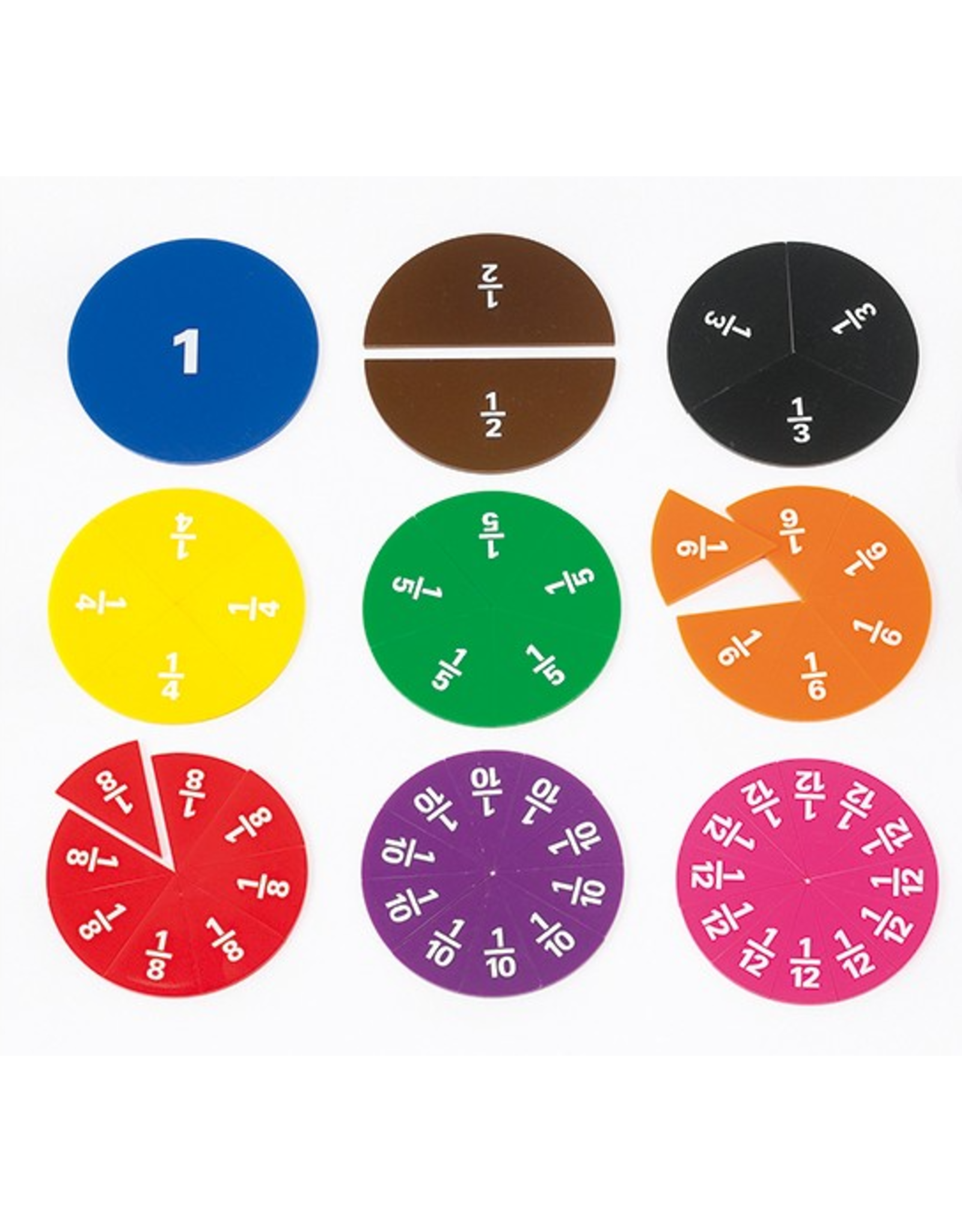 FRACTION CIRCLES-SET OF 51