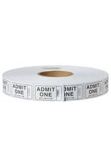 RAFFLE TICKETS -  SINGLE -  ADMIT ONE WHITE -2000PC