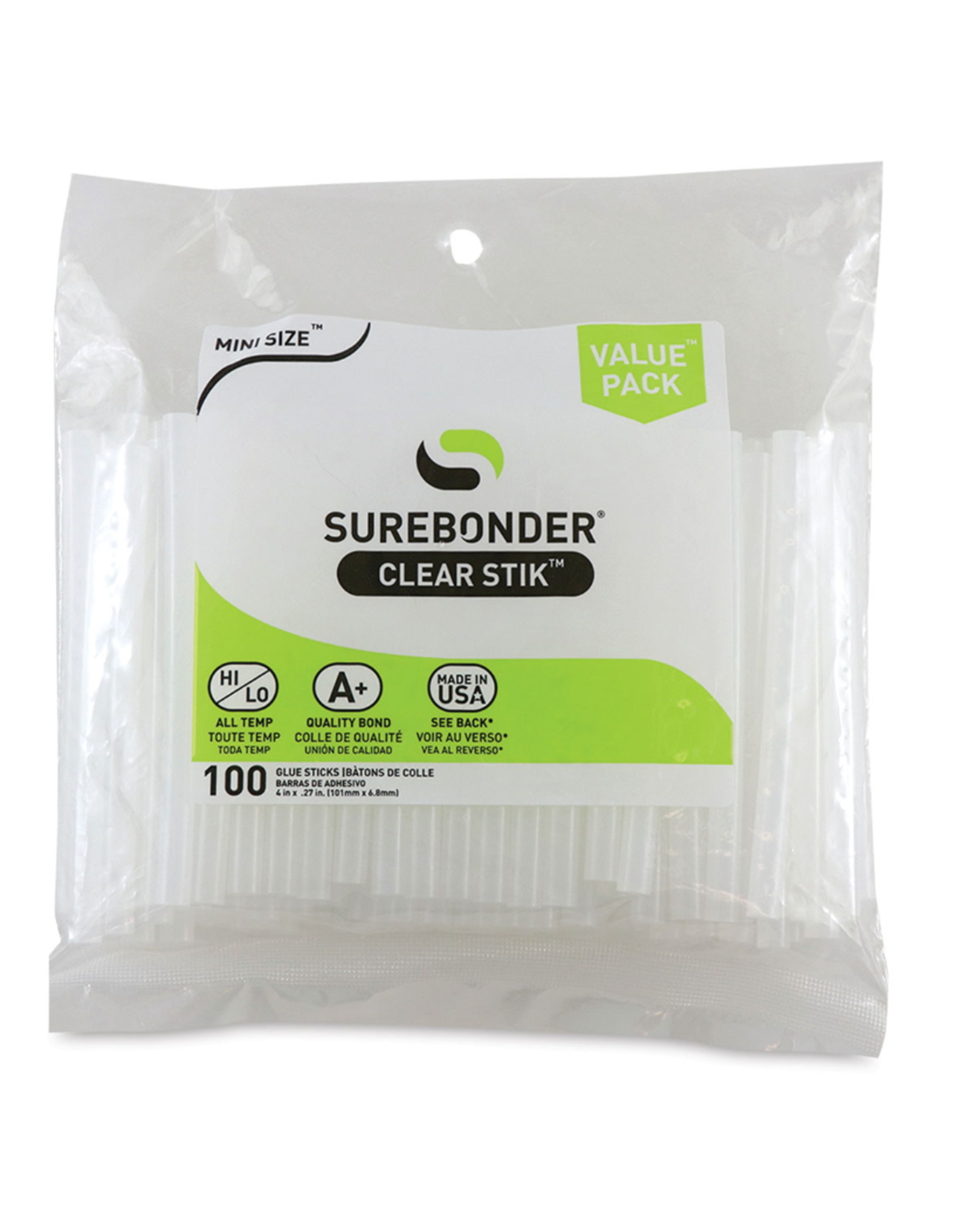 SUREBONDER HOT GLUE GUN  STICKS: MINI 4" ALL TEMP 100 PACK