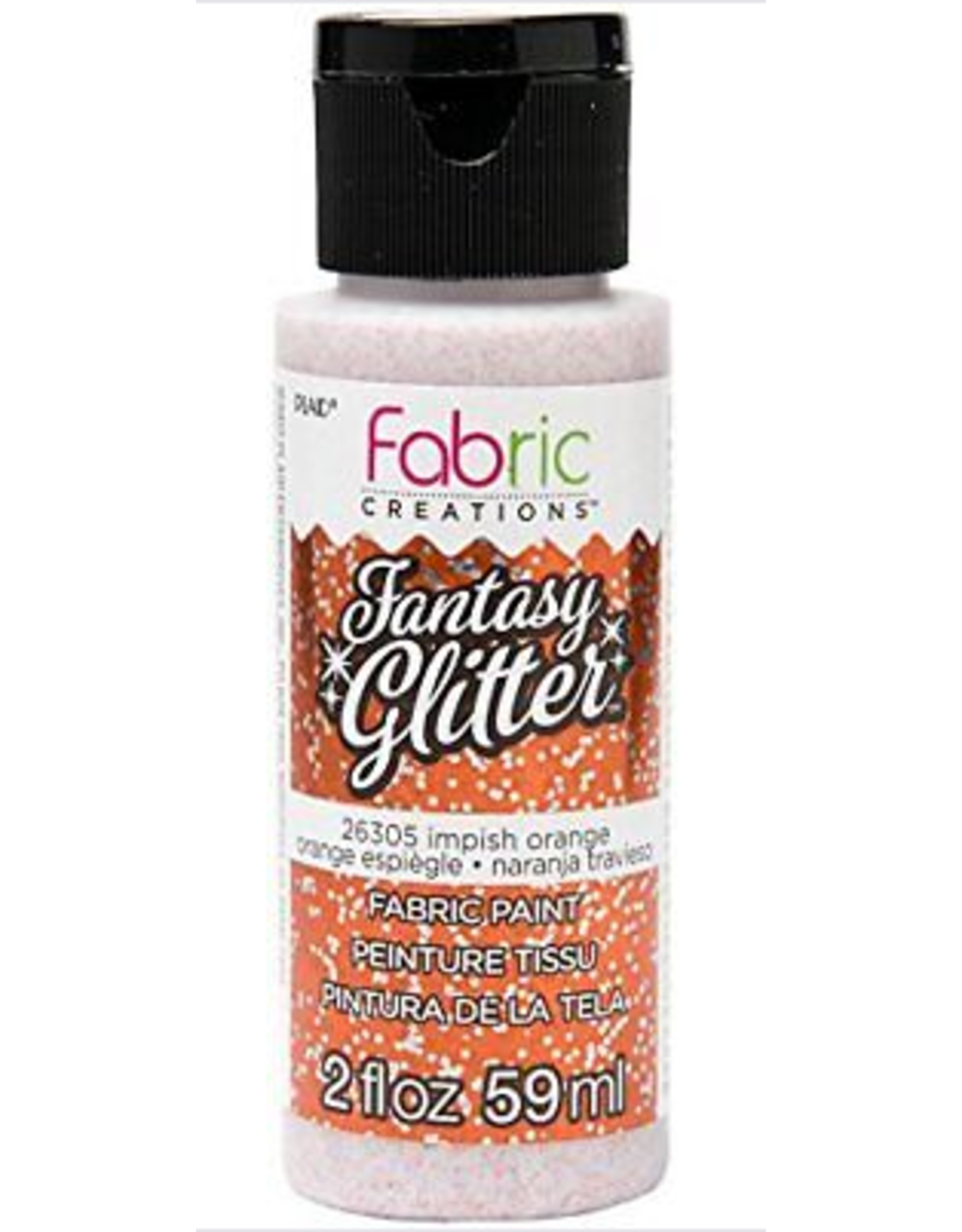 FABRIC GLITTER PAINT - 2OZ - IMPISH ORANGE