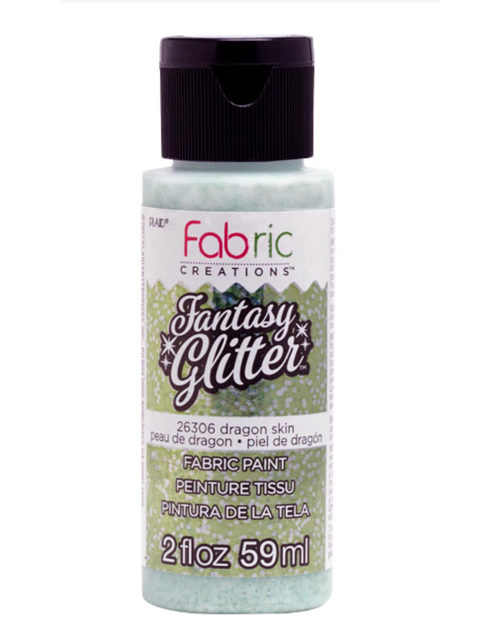 FABRIC GLITTER PAINT - 2OZ - Dragon Skin (green)
