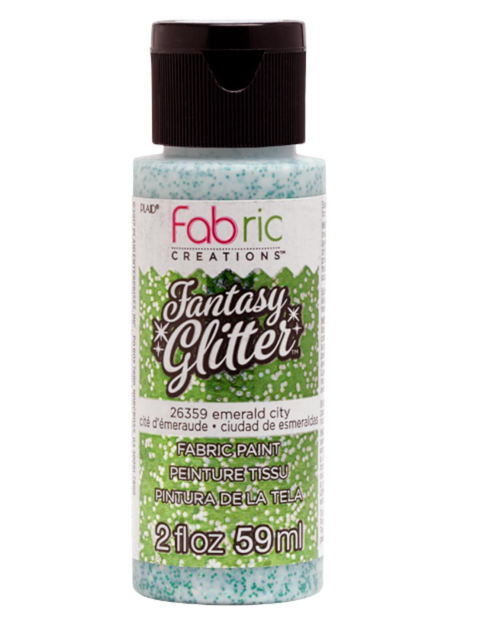 FABRIC GLITTER PAINT - 2OZ - EMERALD CITY