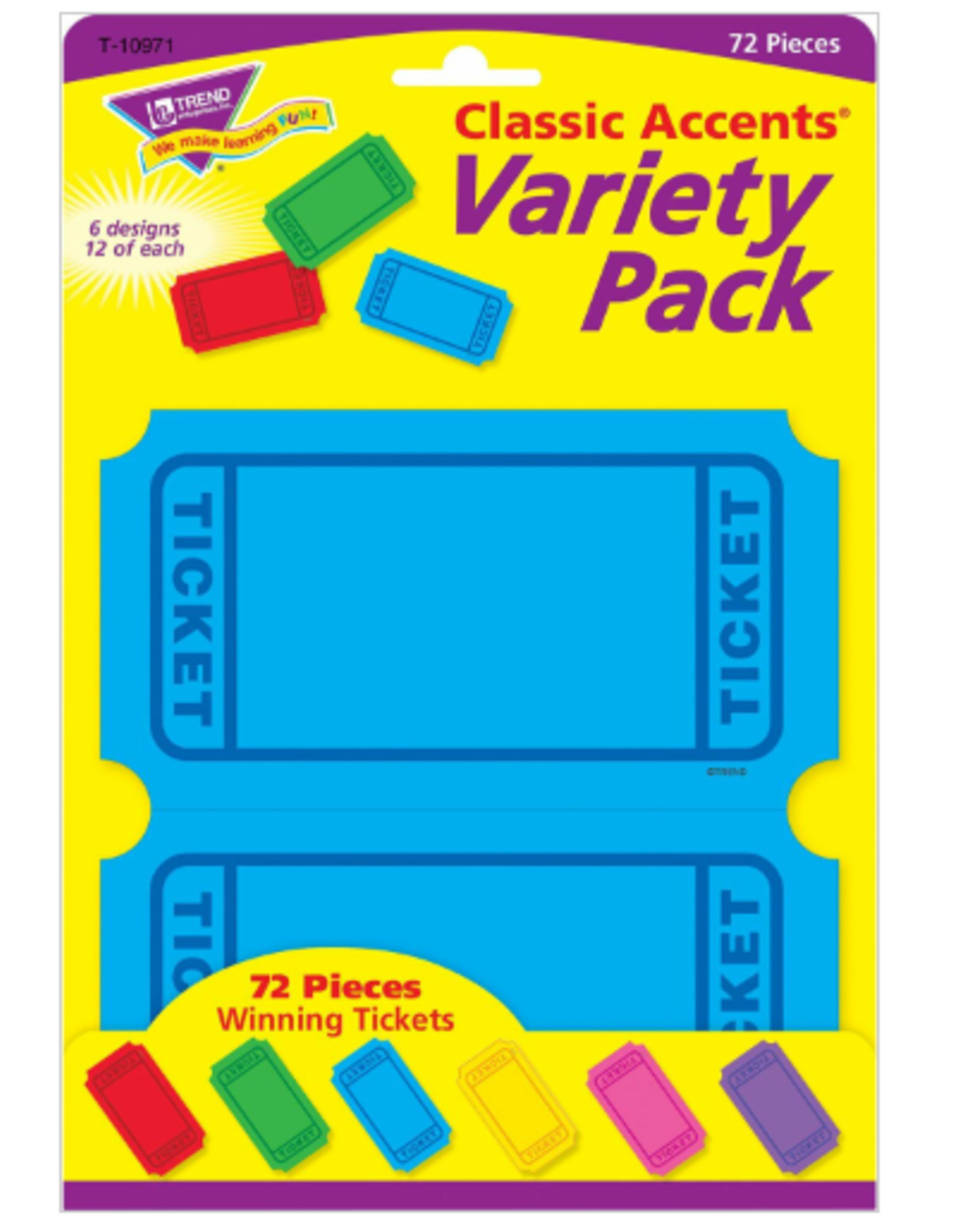 Trend Enterprises CLASSIC ACCENTS: WINNING TICKET 5.5"x3" - 72 PACK