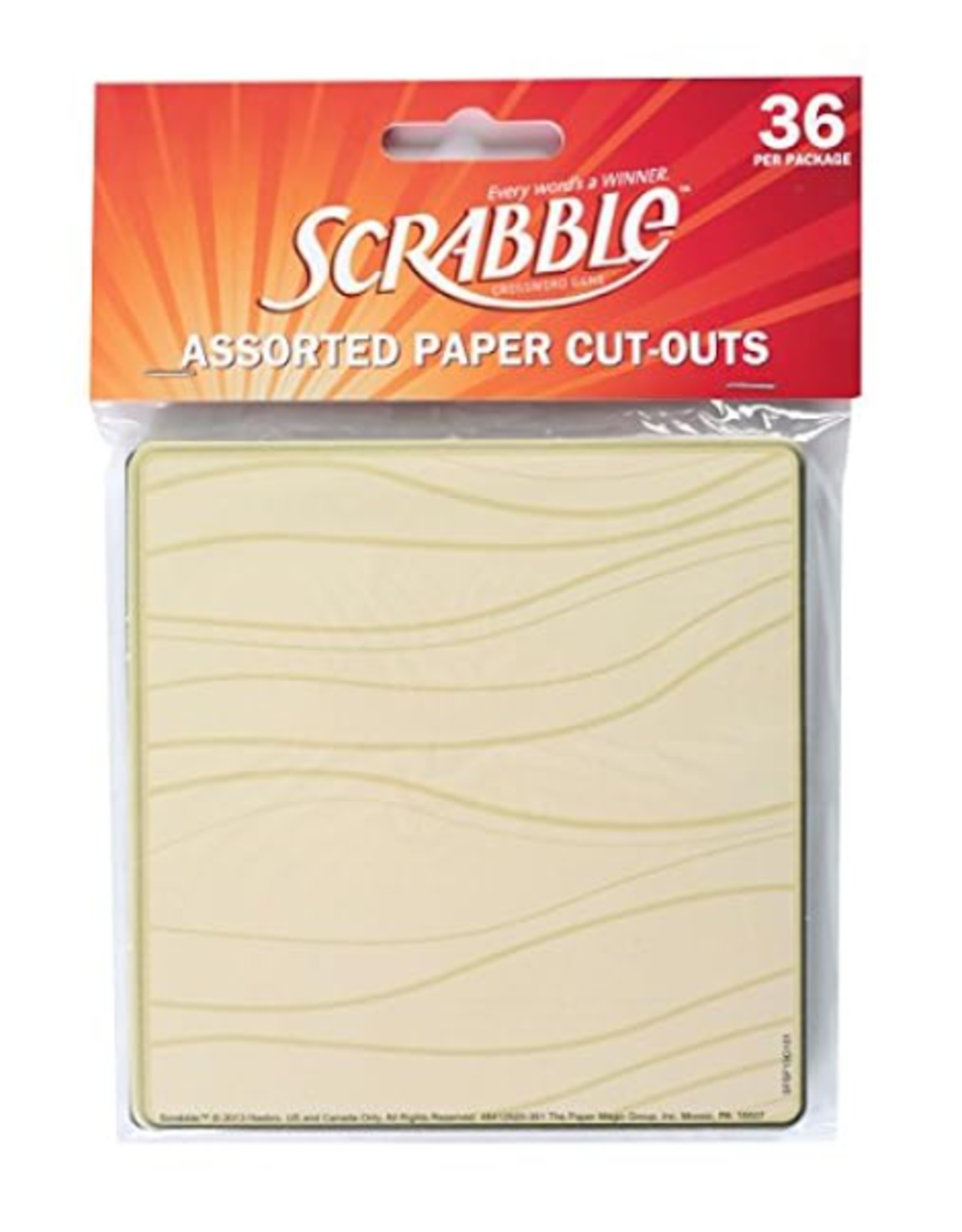 EUREKA ASSORTED CUT OUT: SCRABBLE PIECES - 36 PACK