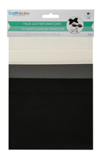 CRAFT FABRIC FAUX LEATHER 6X4 5PC ASSORTED COLOR