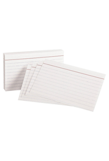 INDEX CARDS - 3"x5" - RULED WHITE - 100 PACK