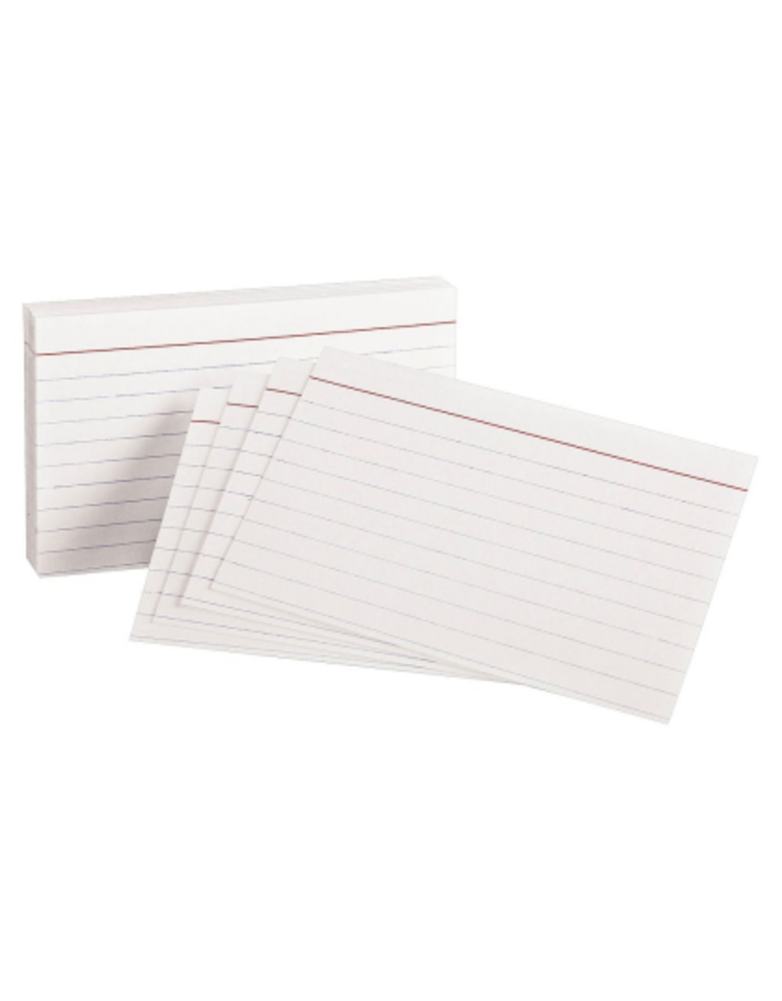 INDEX CARDS - 3"x5" - RULED WHITE - 100 PACK