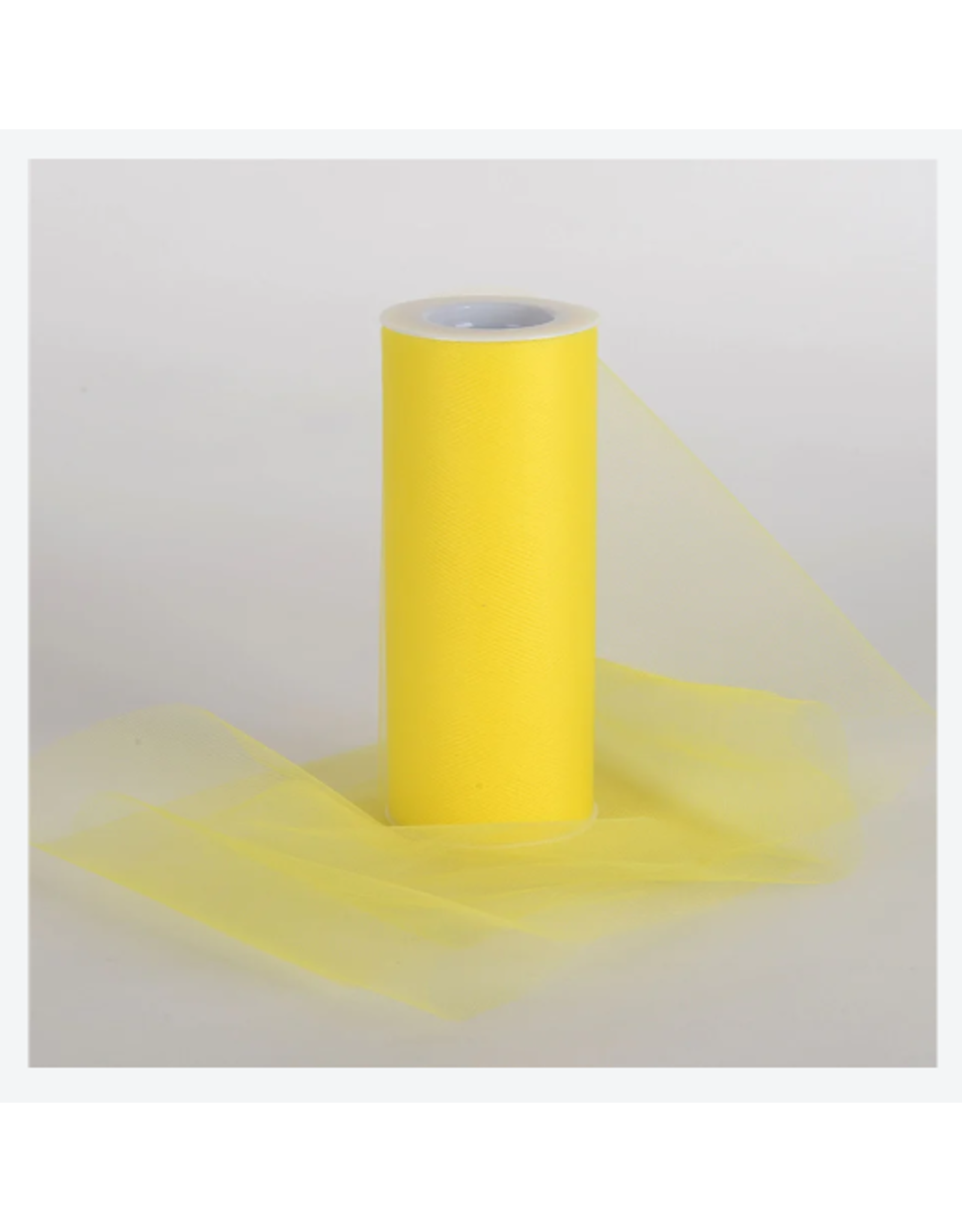 TULLE 6" x  25 yards ROLL - YELLOW
