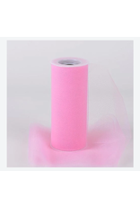 TULLE 6" x  25 yards ROLL:PINK