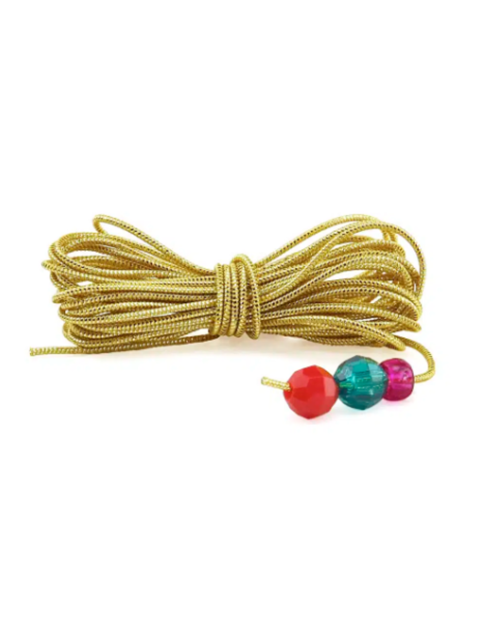 BEADING THREAD - ELASTIC - GOLD 30 YARDS