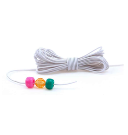 BEADING THREAD - ELASTIC - WHITE 40 YARDS