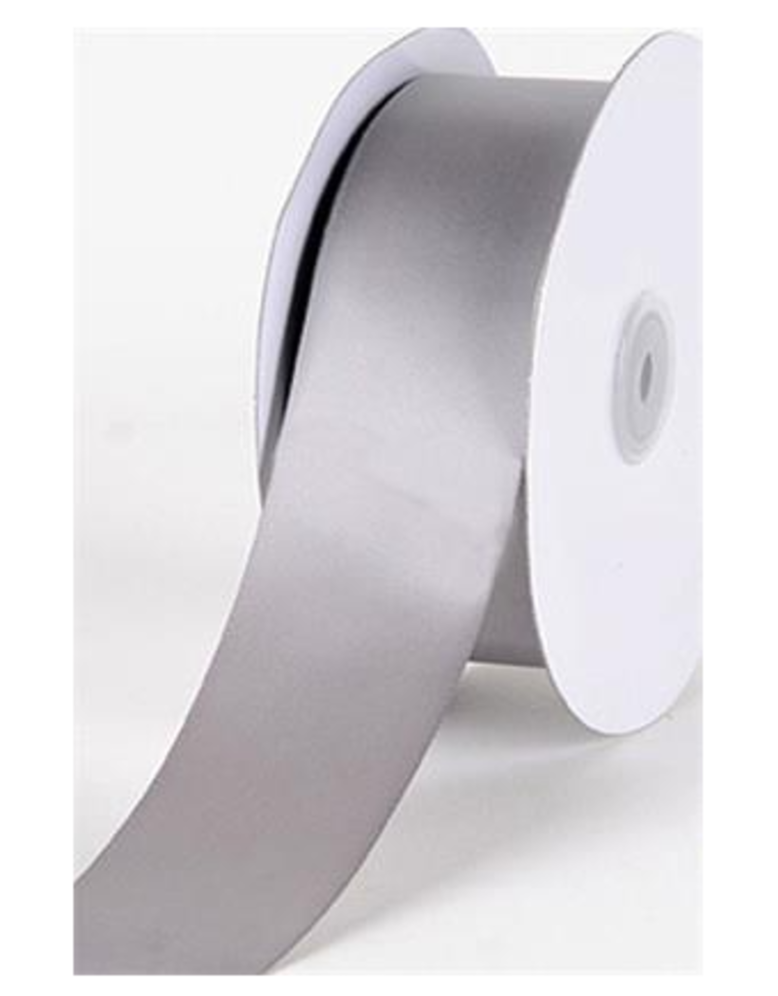 SATIN RIBBON: SILVER 7/8”  X 25 YARDS