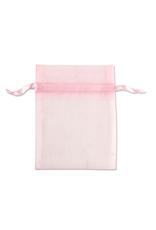 ORGANZA BAGS: 5" X 7" LT. PINK  12PC