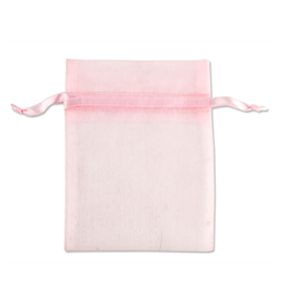 ORGANZA BAGS: 5" X 7" LT. PINK  12PC