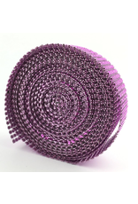 RHINESTONE MESH RIBBON - PINK 1.18inx3yd