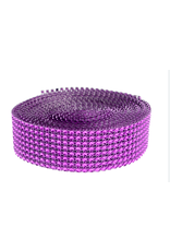 RHINESTONE MESH RIBBON - PURPLE 1.18inx3yd