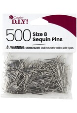 SEQUIN PINS: ½", SILVER # 8 500P